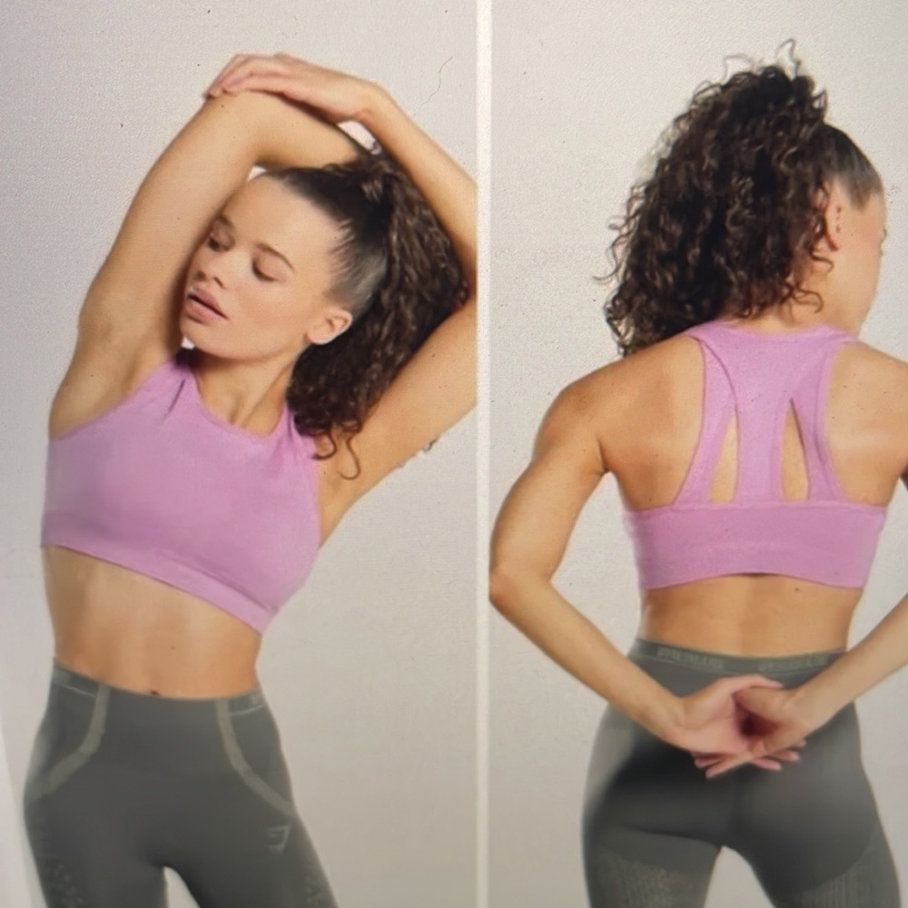 Gymshark Apex seamless sports bra pink small